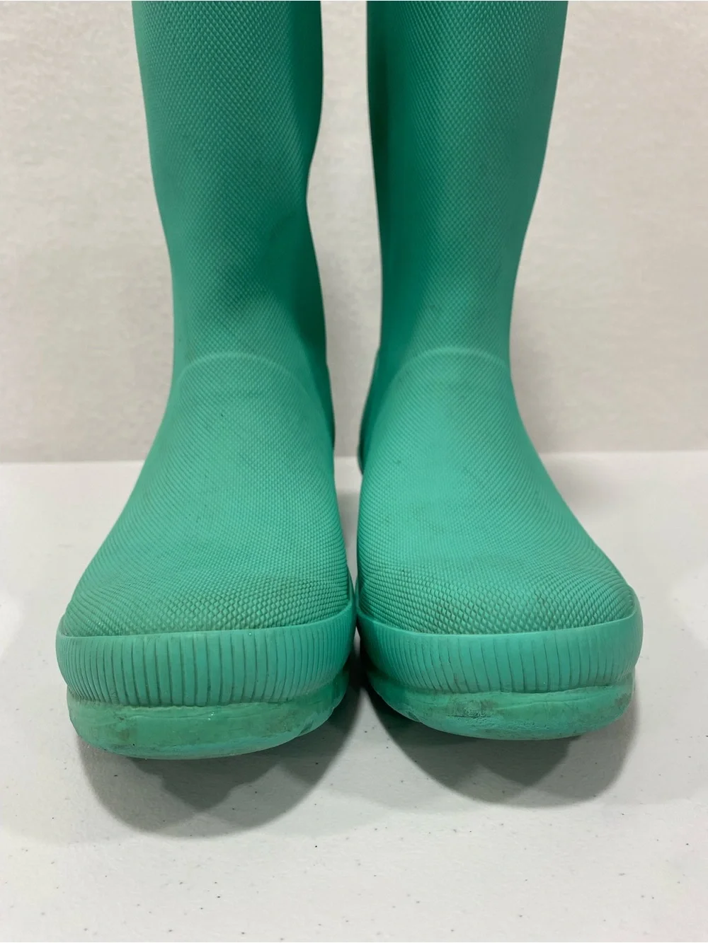 Hunter Original Kids Mint Green Teal Tall Rain Boots Size 5 Girls